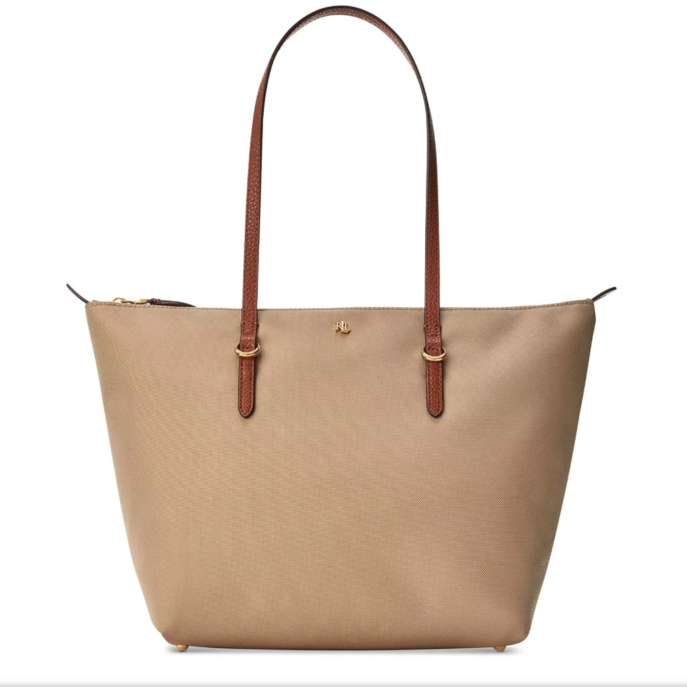 Lauren Ralph Lauren Keaton Nylon tote in Tan brown